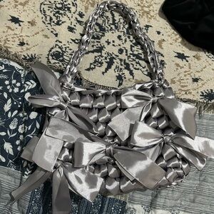 Silver Handmade Bow Purse